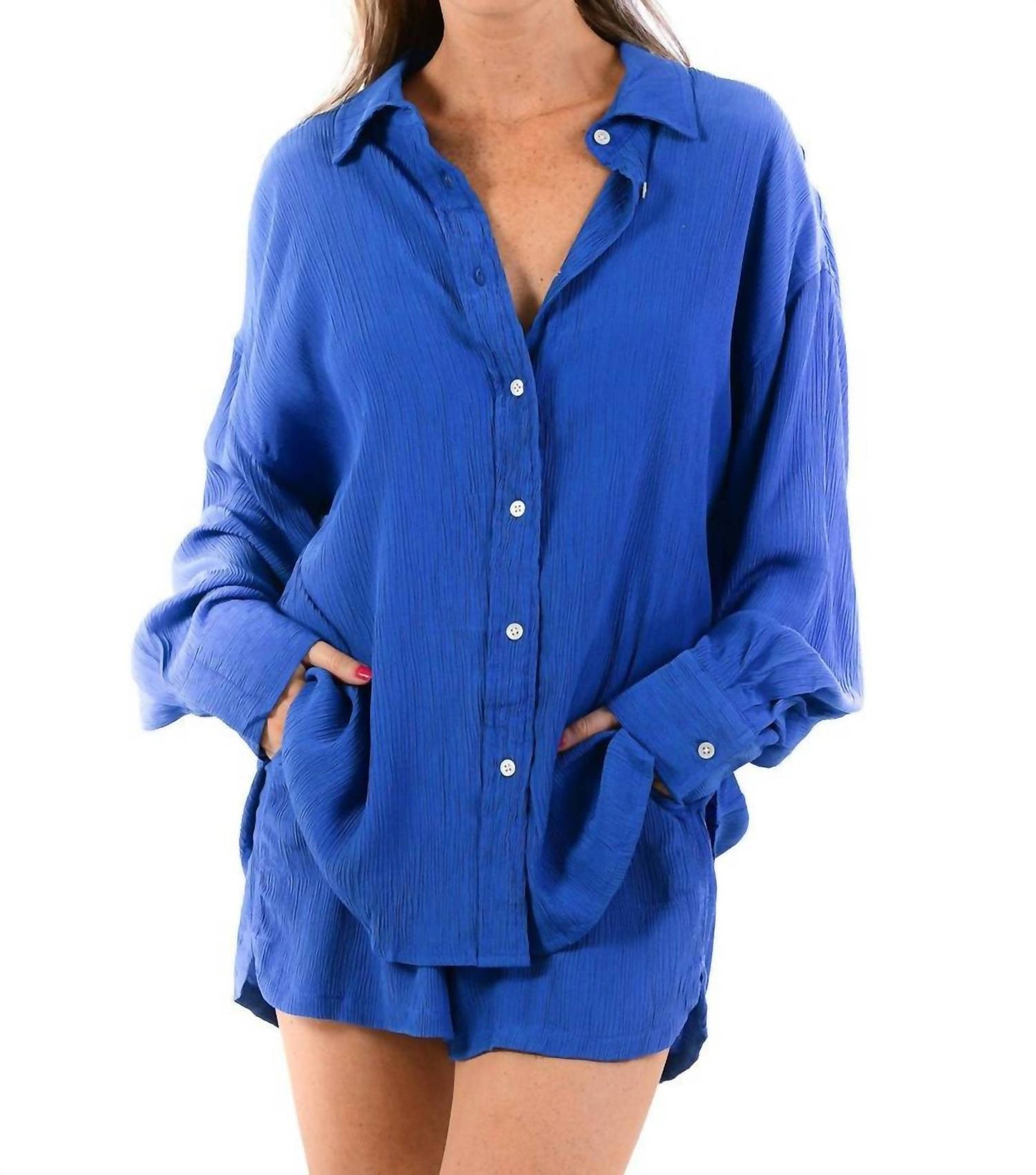 Walker & Wade - Cruise Linen Long Sleeve Top