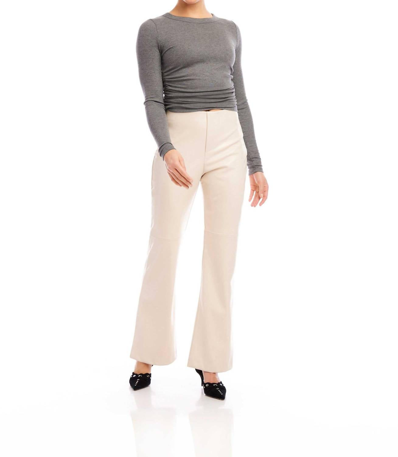 Fifteen Twenty - Finley Faux Leather Wide-leg Pants