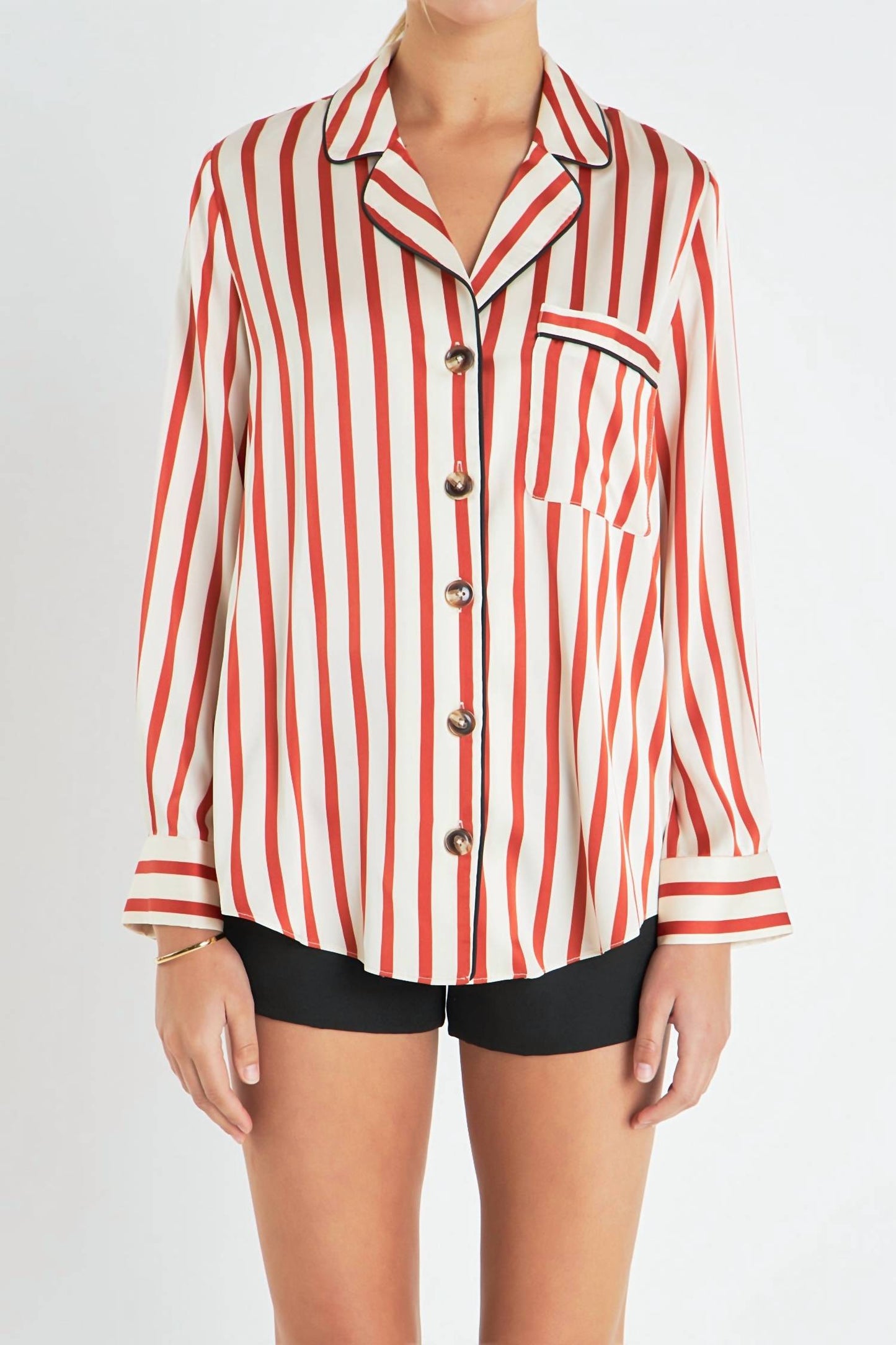 English Factory - Striped Satin Shirt