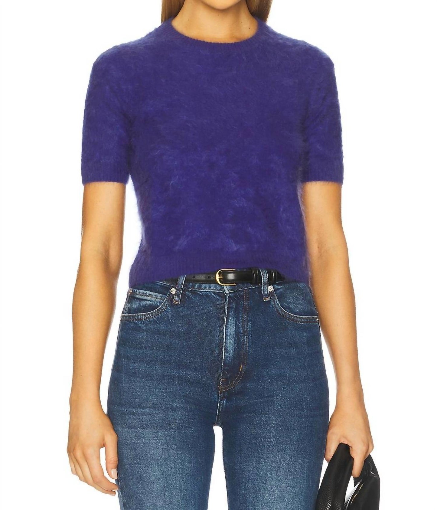 Autumn Cashmere - Women's Cropped Short Sleeve Crew Top