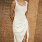Anemos - Selene Drop Waist Drape Midi Dress