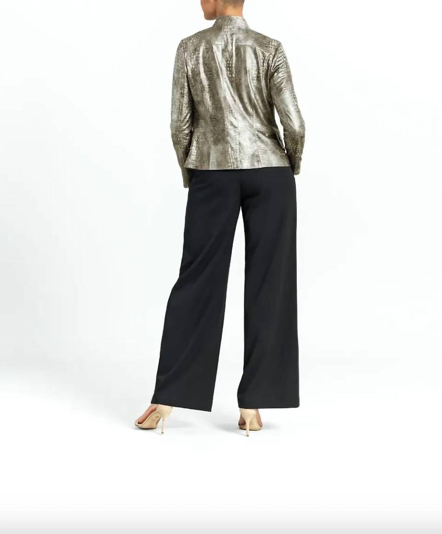 Clara Sunwoo - Liquid Leather Textured Biker Jacket