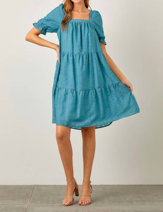 Baevely By Wellmade - Keaton Floral Burnout Tiered Dress