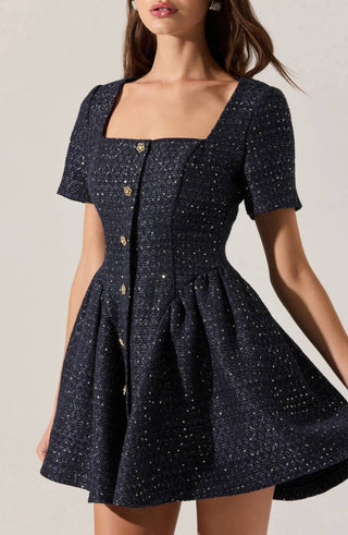 Astr - Janel Square Neck Mini Dress