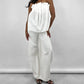 Blue Blush - Pleated Drape Strapless Top
