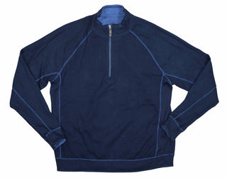 Tommy Bahama - Men's Reversible 1/4 Zip Long Sleeve Pullover - Plus