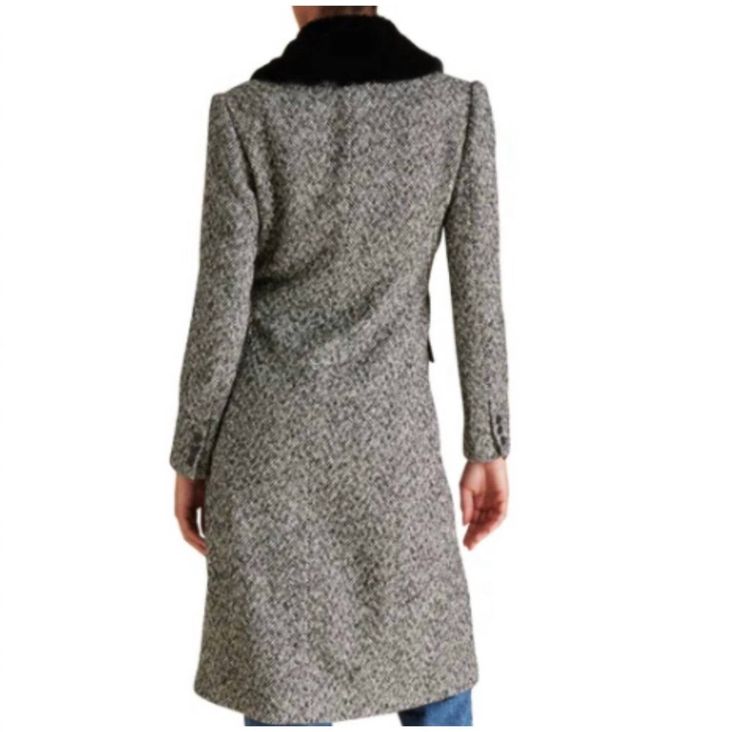 Steve Madden - Dienne Long Sleeve Tweed Coat