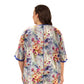 On The Plus Side - Notched V-Neck Anaise Tunic - Plus