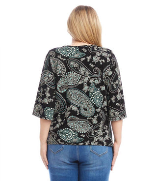 Karen Kane - Flare Sleeve Pick-up Top - Plus