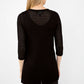 Frank Lyman - Knit Mesh High-low Top With Rhinestones