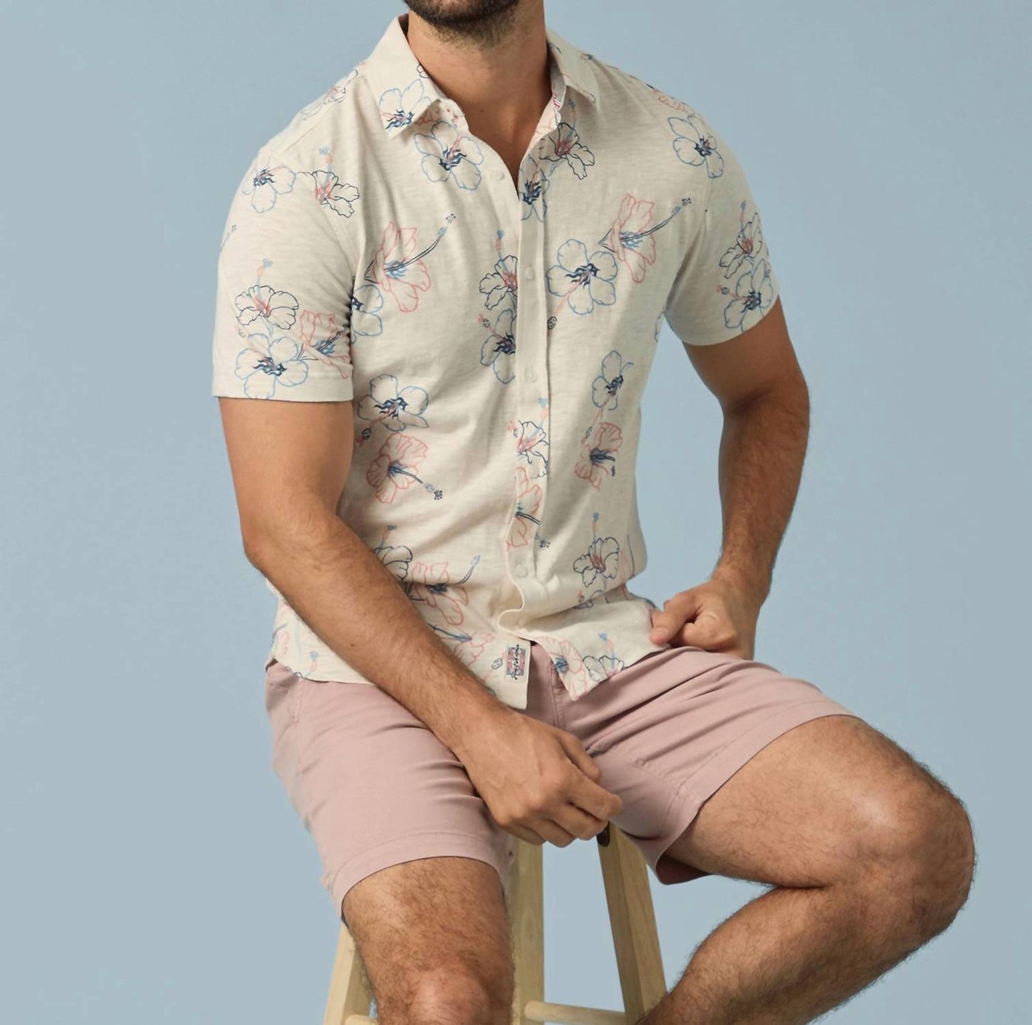 Flags & Anthem - Collins Hibiscus Print Shirt