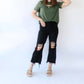 Wholesale Fashion Square - Cutout Neck Short Sleeve Tee