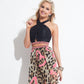 Rachel Allan - Halterneck Chiffon Two-piece Short Dress