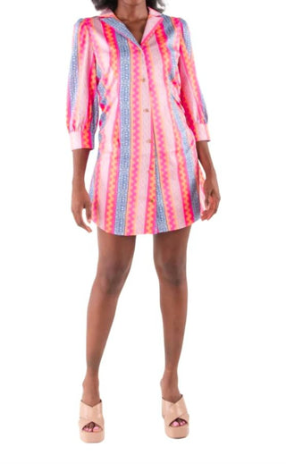 Emily Mccarthy - Women's Felicity Dress Geo Stripe