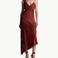 A.L.C. - STELLA SATIN AND LACE MIDI DRESS