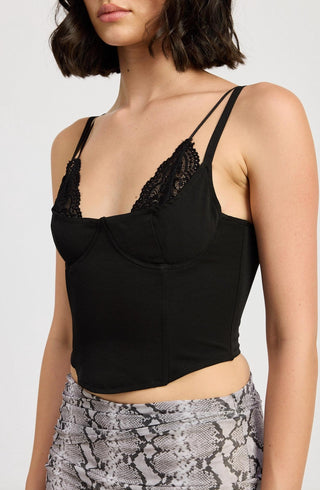 Emory Park - Peekaboo Lace Corset Top