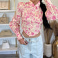 Olivaceous - Fiona Floral Puff Sleeve Corset Top