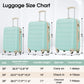 3 Piece Luggage Set Hardside Spinner Suitcase with TSA Lock