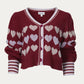 &Merci - HEART BUTTON-FRONT CARDIGAN