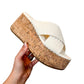 Liliana - Crossover Cork Heel Sandal