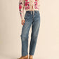 &Merci - Floral Knit Tie-front Cropped Sweater Cardigan