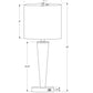 Contemporary Table Lamp Set of 2 with USB Port