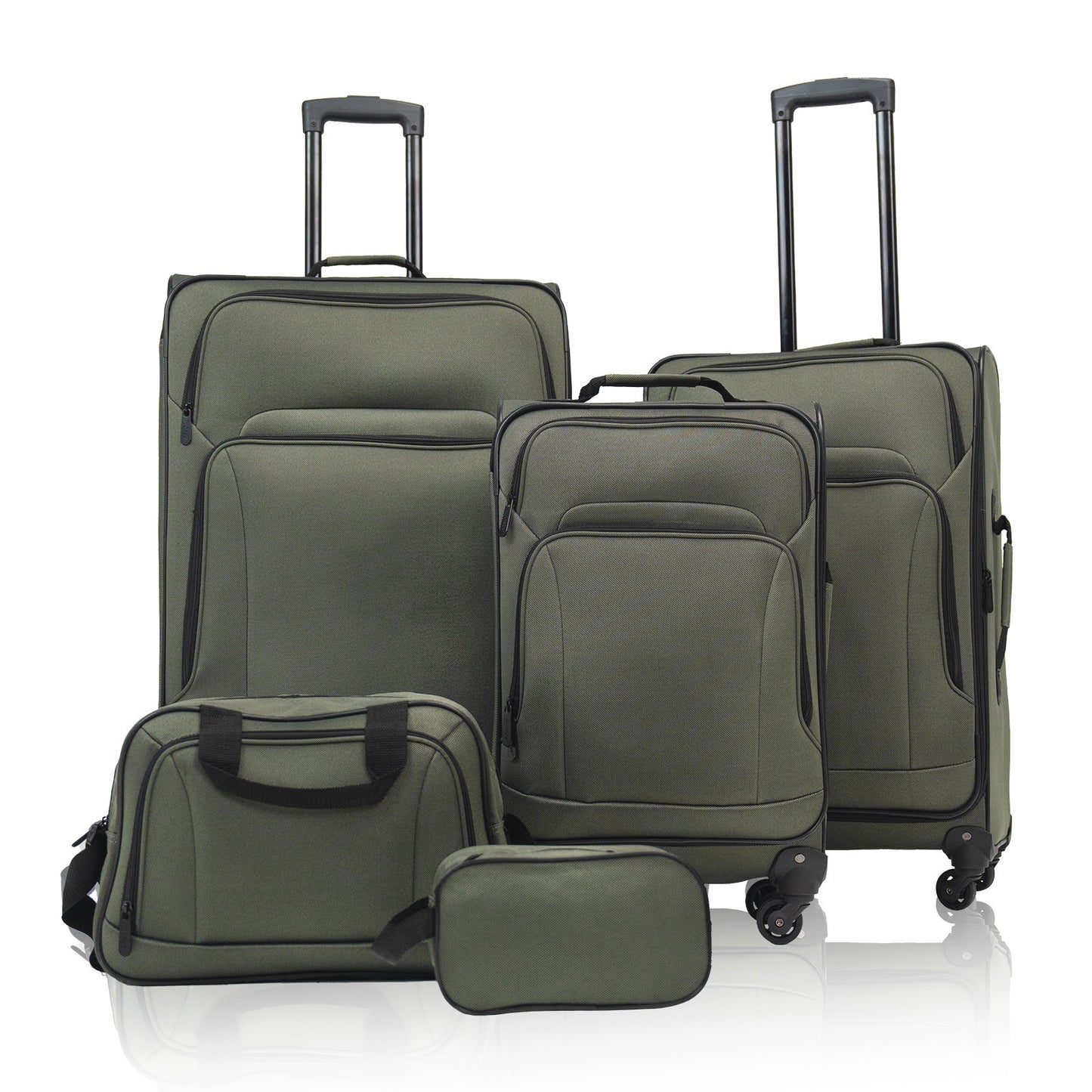 3 Piece Complete Expandable Softside Luggage Collection