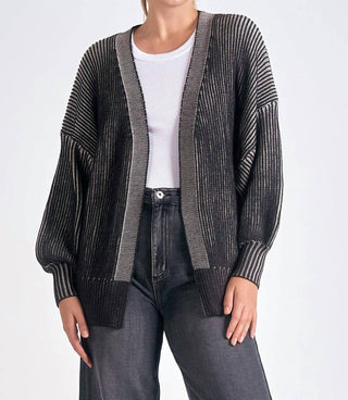Elan - Ribbed Ombre Sweater Cardigan
