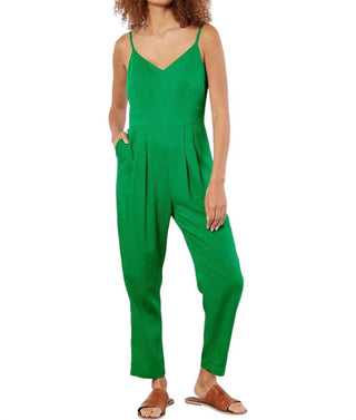 Apricot - Linen Mix Pleat Detail Cami Jumpsuit