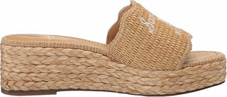 Sam Edelman - Women's Camila Raffia Squared Open Toe Slip On Wedge Heeled Sandals