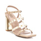 Xti - Women's Heeled Sandals With Gold Studs