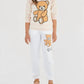 Sasha+Z - Bear Printed Cotton Sweatshirt