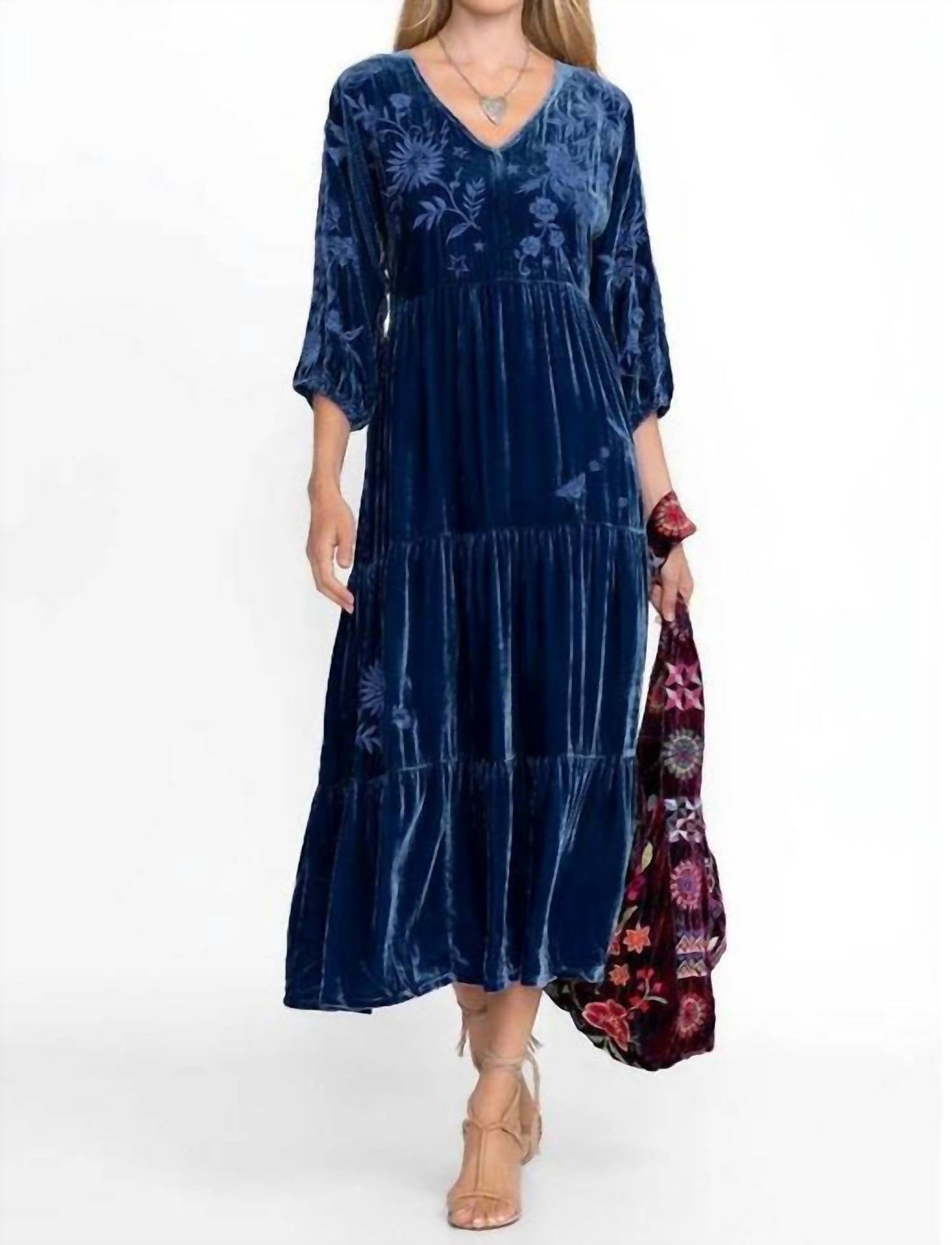 Johnny Was - VELVET DOLMAN TIERED DRESS