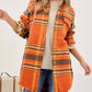 Davi & Dani - Plaid Button Front Jacket - Plus