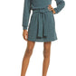 Fraiche By J - Tie Front Long Sleeve Dress