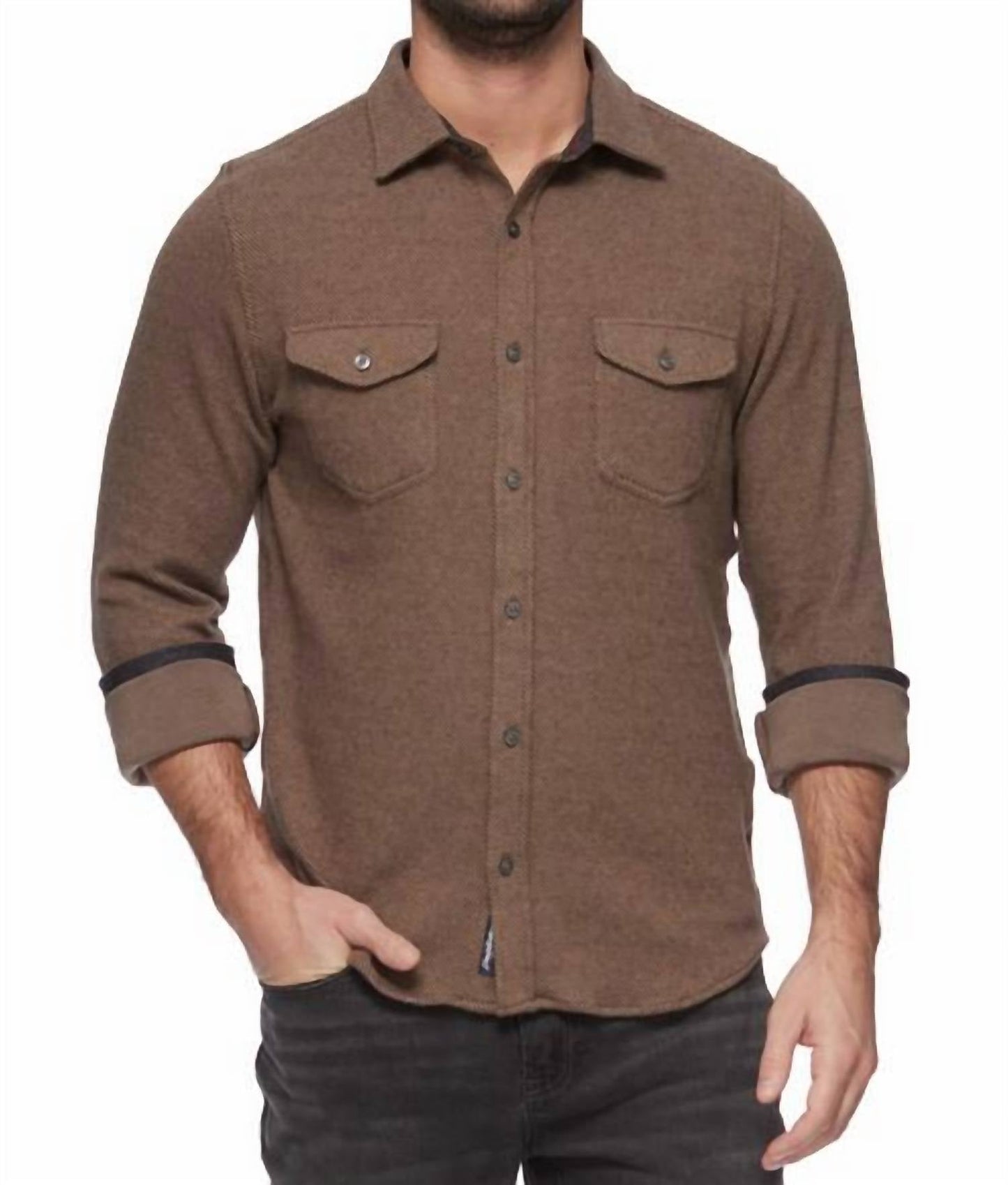 Flags & Anthem - Harvey Twill Knit Flannel Shirt
