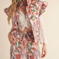 &Merci - Flutter Sleeve Floral Puff Vest