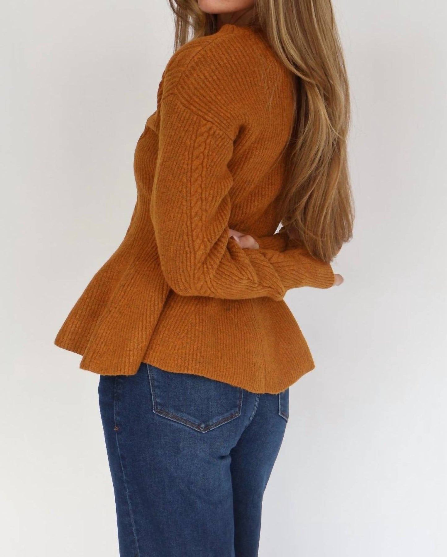 Steve Madden - Courtney Peplum Button Front Cardigan