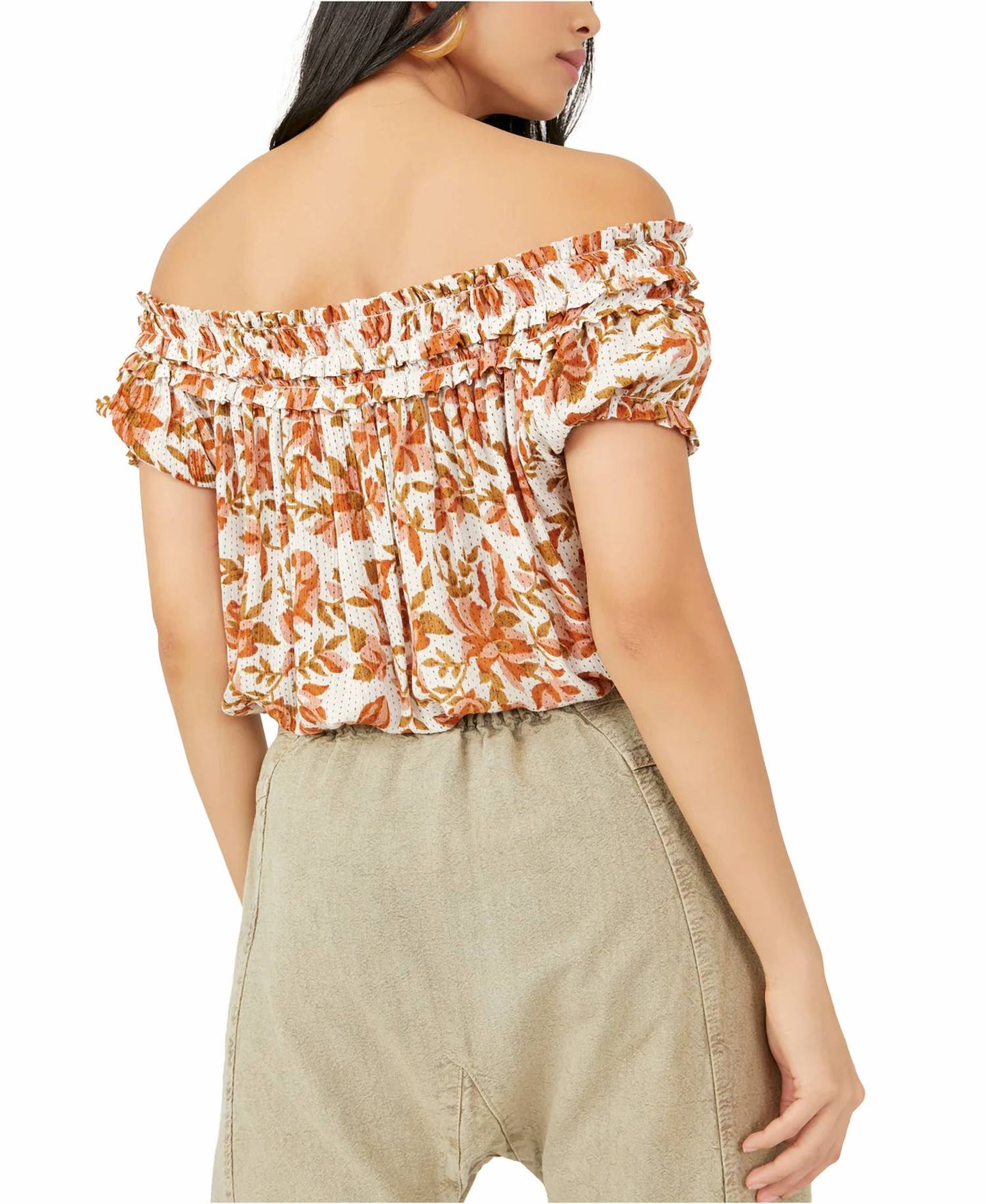 Free People - SUKI FLORAL OFF THE SHOULDER TOP