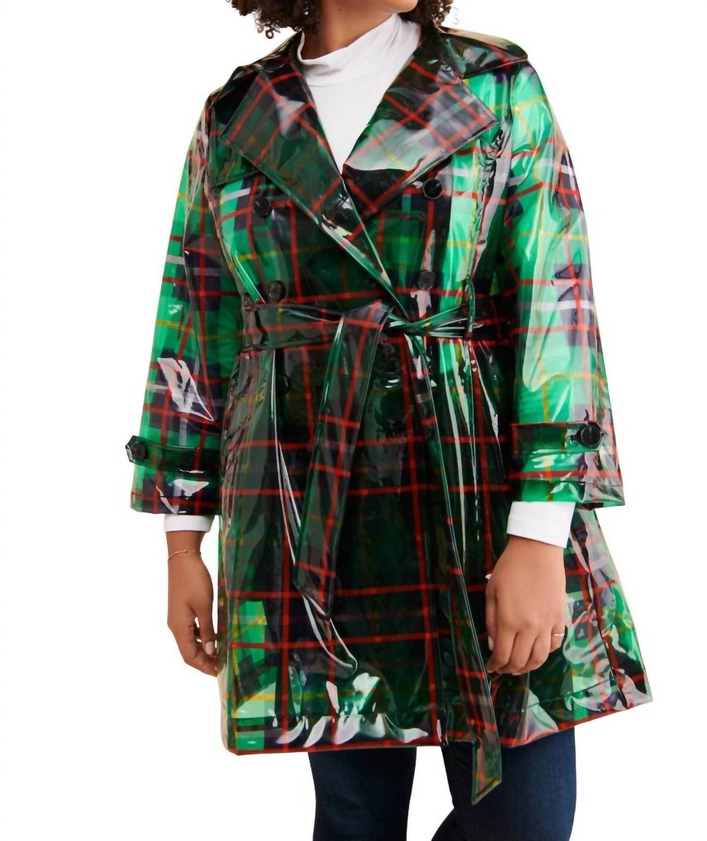 Eva Franco - London Fog Plaid Raincoat