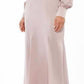 Mac Duggal - Satin Ruched Bishop Sleeve Gown