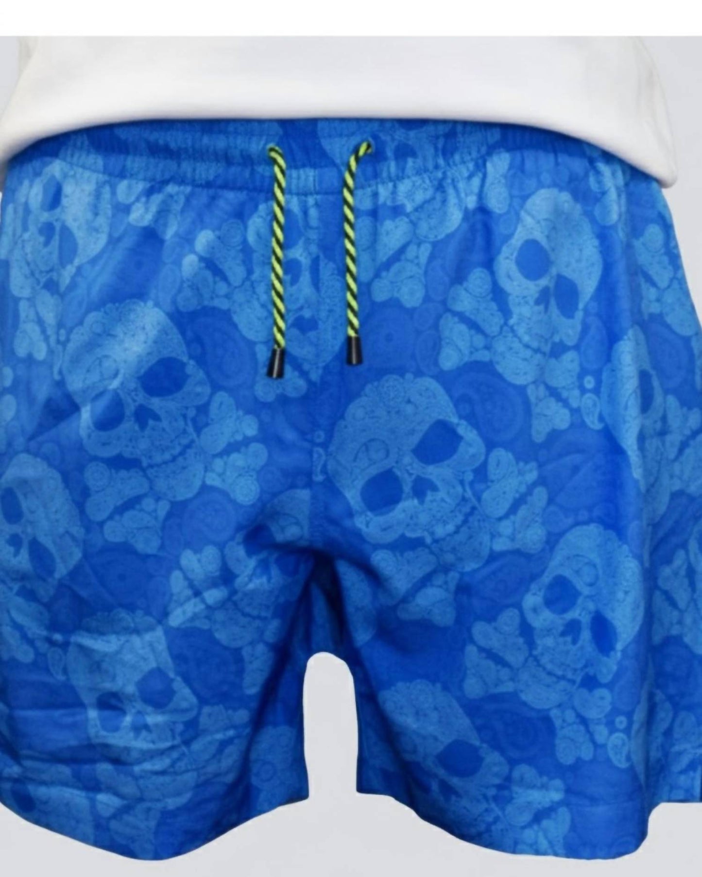 Buoy & Boat - Men's Paisley Skull Swim Trunks