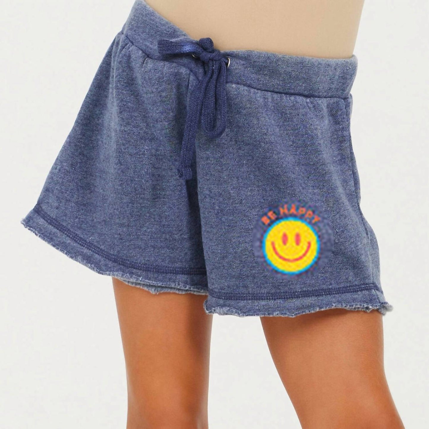 Vintage Havana - Girl's Burnout Be Happy Smiley Short