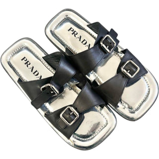 Prada - Women's Buckle Slide Sandals