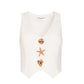 Amanda Uprichard - Paltrow Vest With Gold Shell And Starfish Hardware Top