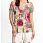 Johnny Was - JANIE FAVORITE V‑NECK PUFF SLEEVE TEE