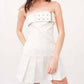 Better Be - Pleated Tube Mini Dress With Belt Detail