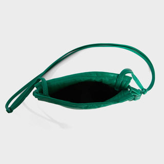 Lemiz - Women's Mini Bowie Drawstring Crossbody Leather Bag