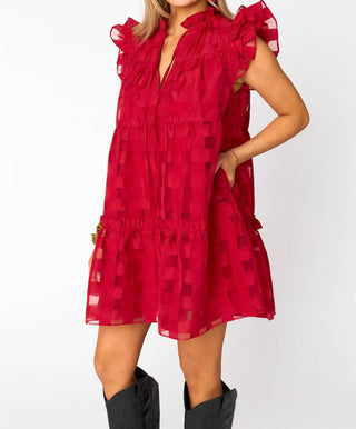 Buddylove - Aubrey Ruffle Shoulder Mini Dress