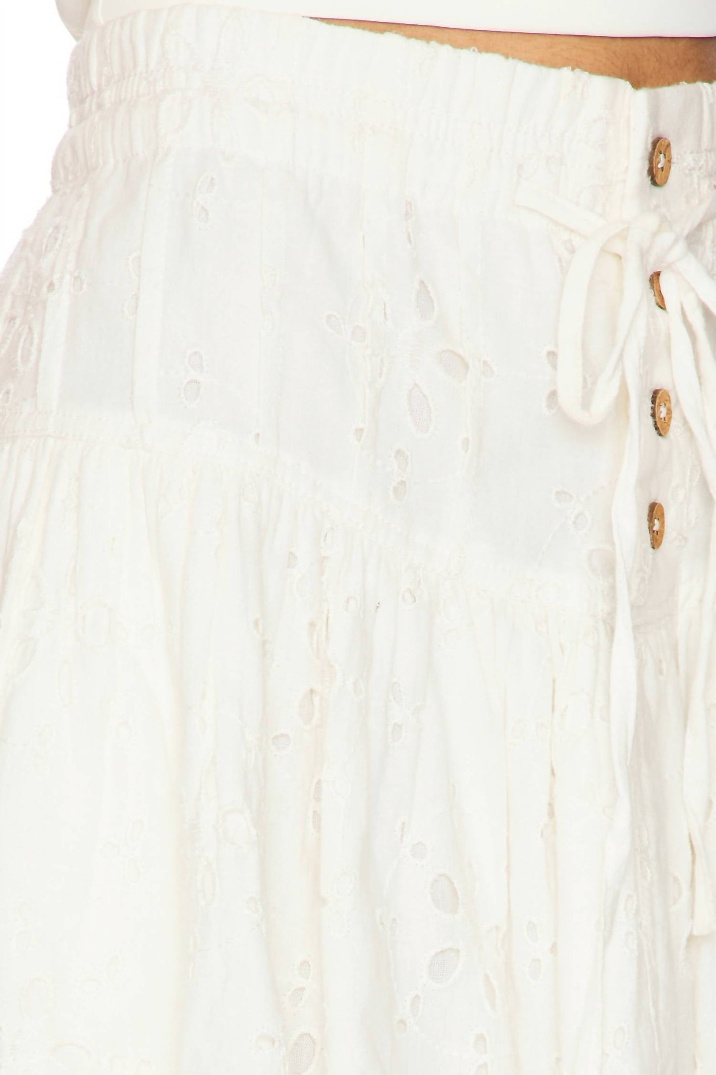 Free People - Roselle Eyeleted Mini Skirt